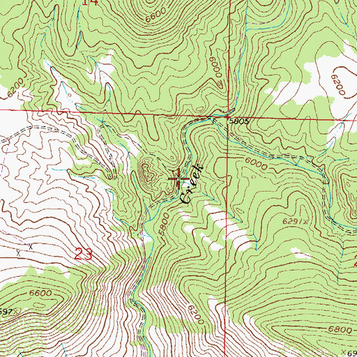 Topographic Map of Humbug Spires Campground, MT