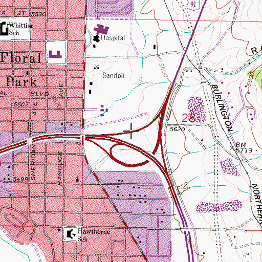 Topographic Map of Interchange 227, MT