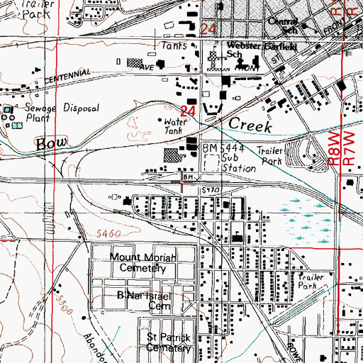 Topographic Map of Interchange 126, MT