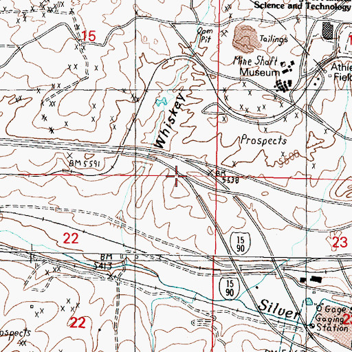 Topographic Map of Interchange 124, MT