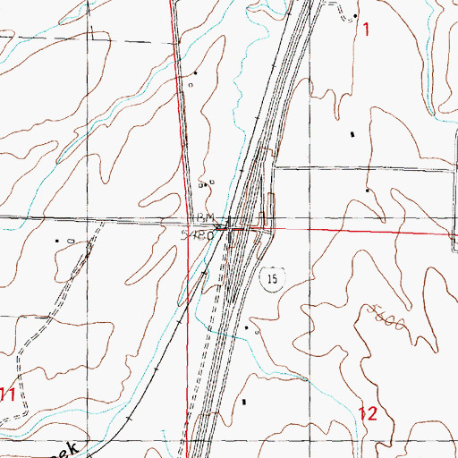 Topographic Map of Interchange 116, MT
