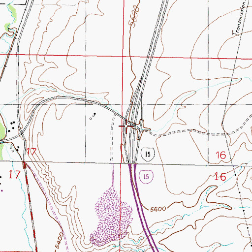 Topographic Map of Interchange 102, MT