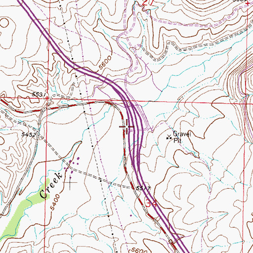 Topographic Map of Interchange 99, MT