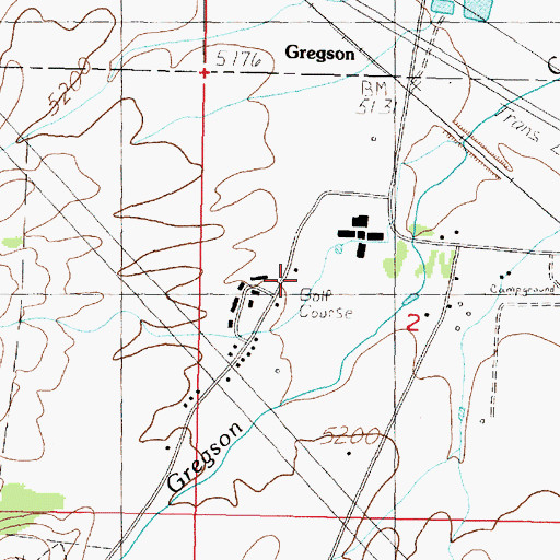Topographic Map of Fairmont Hot Springs Resort Public Golf Course, MT