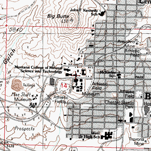 Topographic Map of Presidents House, MT