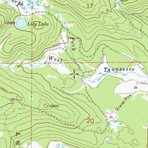 Topographic Map of North Fork West Tennessee Creek, CO