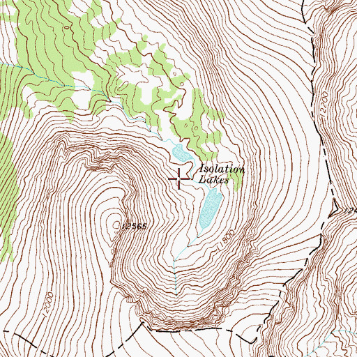Topographic Map of Isolation Lakes, CO