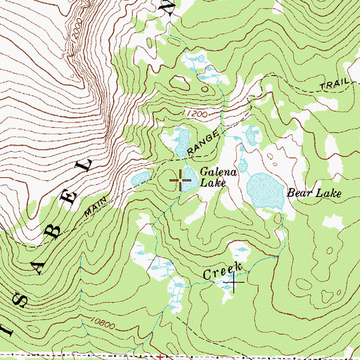 Topographic Map of Galena Lake, CO