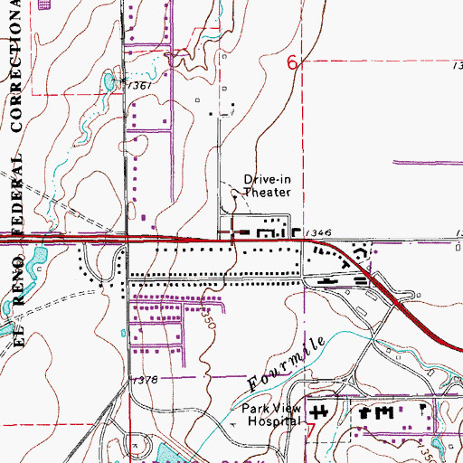 Topographic Map of Seventh Day Adventist Church, OK