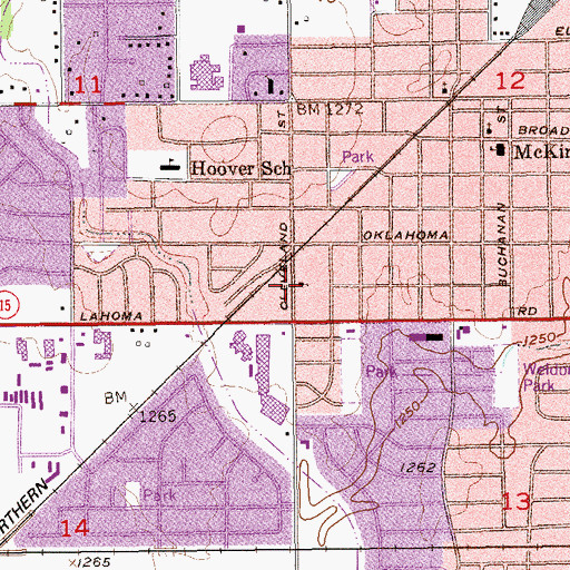 Topographic Map of Christs Wesleyan Church, OK