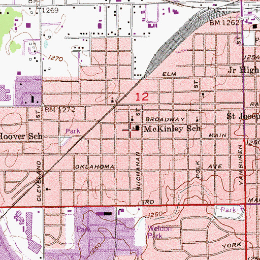 Topographic Map of Church of the Brethren, OK