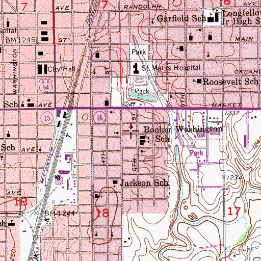 Topographic Map of Full Gospel Tabernacle Church, OK