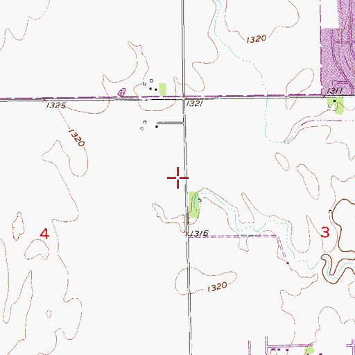 Topographic Map of Garland Road Baptist Church, OK