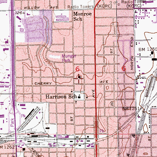 Topographic Map of Saint Lukes United Methodist Church, OK