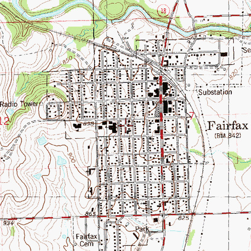 Topographic Map of New Hope Christian Fellowship Church, OK