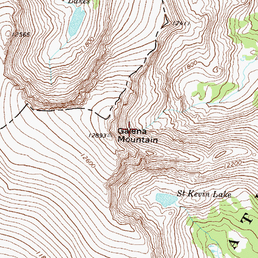 Topographic Map of Galena Mountain, CO