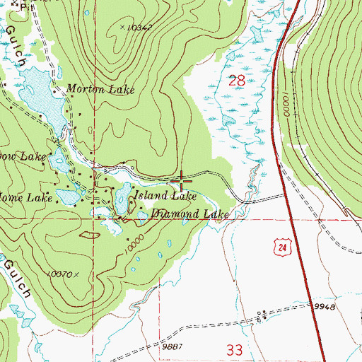 Topographic Map of Longs Gulch, CO