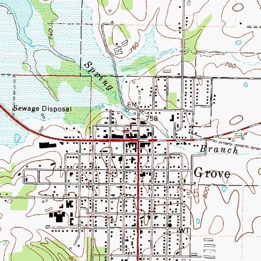 Topographic Map of Baptist First Southern Church, OK