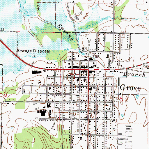 Topographic Map of Christian First Church, OK