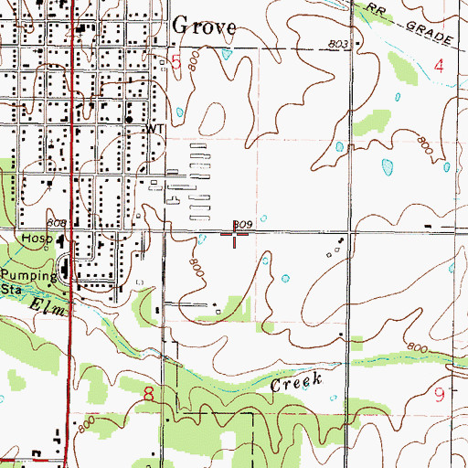 Topographic Map of Cornerstone Church, OK