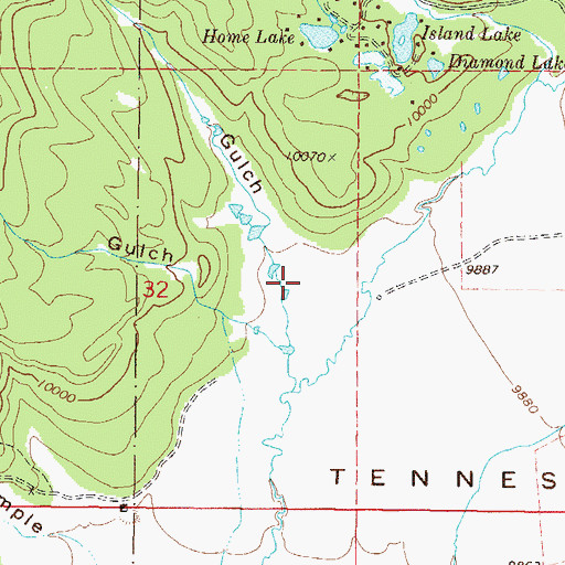 Topographic Map of Little Porcupine Gulch, CO