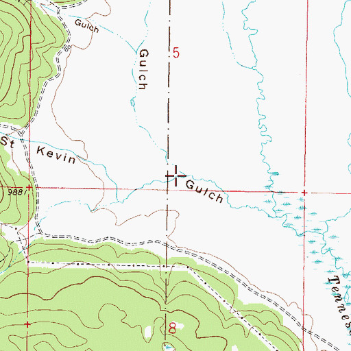 Topographic Map of Temple Gulch, CO