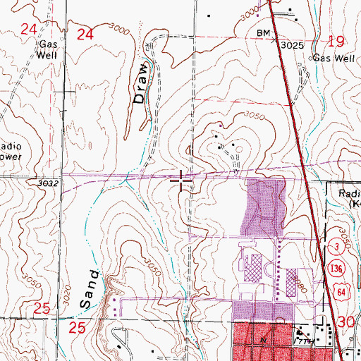 Topographic Map of Nazarene Church, OK