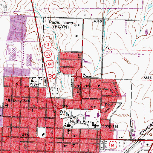 Topographic Map of Saint Stephens Episcopal Church, OK