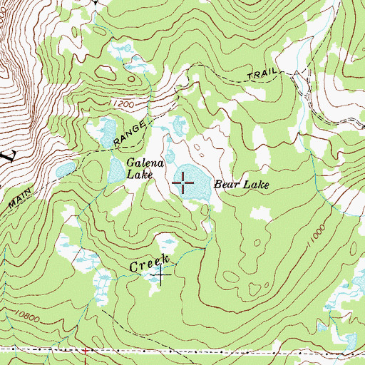 Topographic Map of Bear Lake, CO