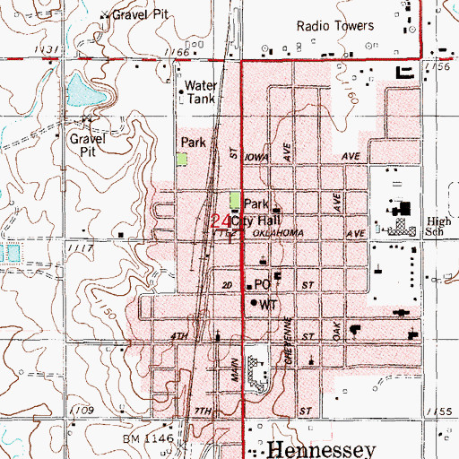 Topographic Map of Church of the Good News, OK