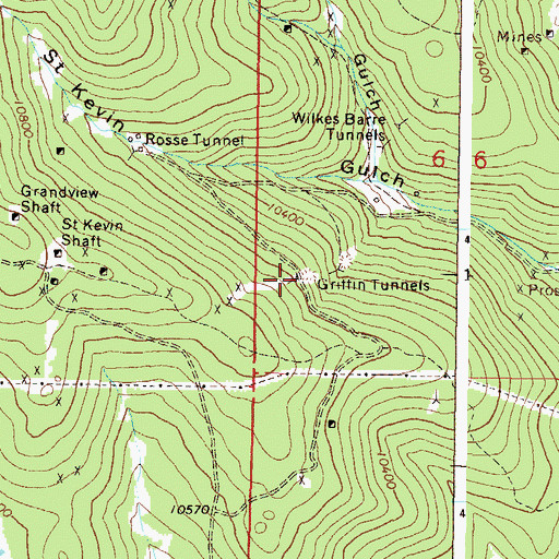 Topographic Map of Griffin Tunnels, CO