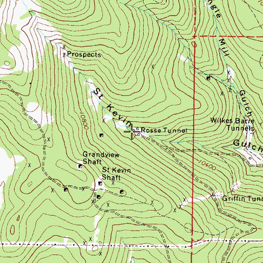 Topographic Map of Rosse Tunnel, CO