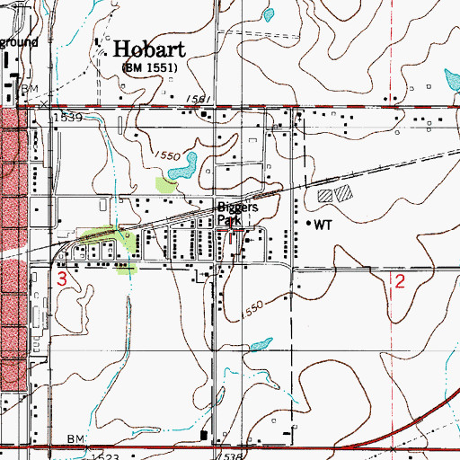 Topographic Map of Pentecostal Temple, OK