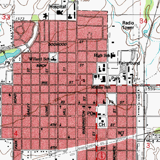 Topographic Map of Spanish Baptist Mission, OK