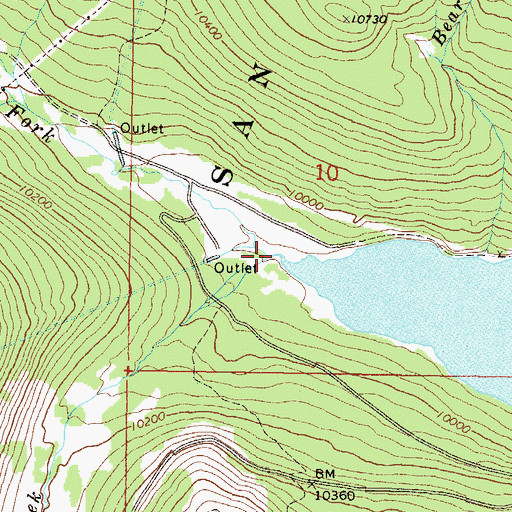 Topographic Map of Busk Creek, CO