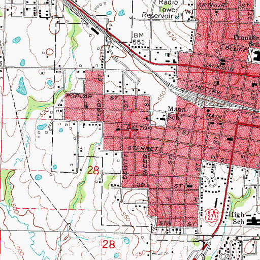 Topographic Map of West Kiamichi Church, OK