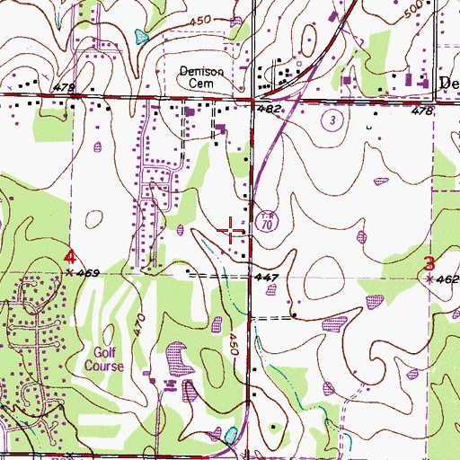 Topographic Map of Ron Short Evangelistic Association Church, OK