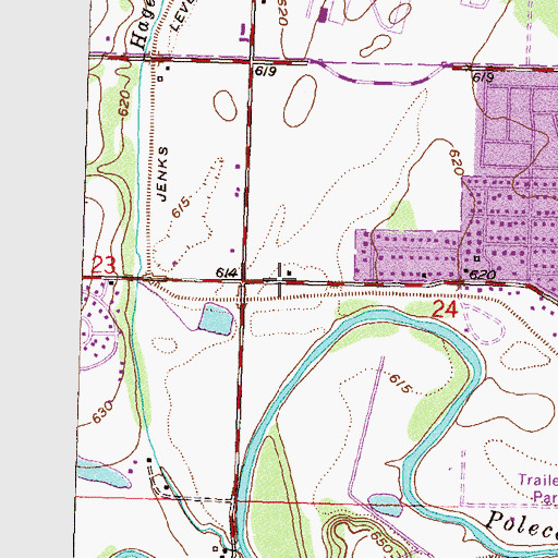Topographic Map of Airview Assembly of God Church, OK