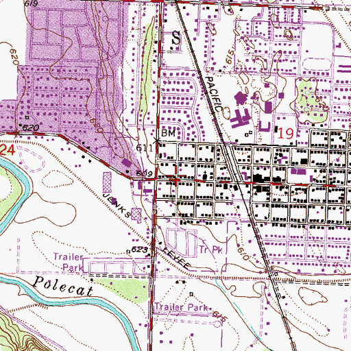 Topographic Map of First Assembly of God Church, OK
