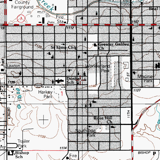 Topographic Map of Christ Holy Sanctified Church, OK