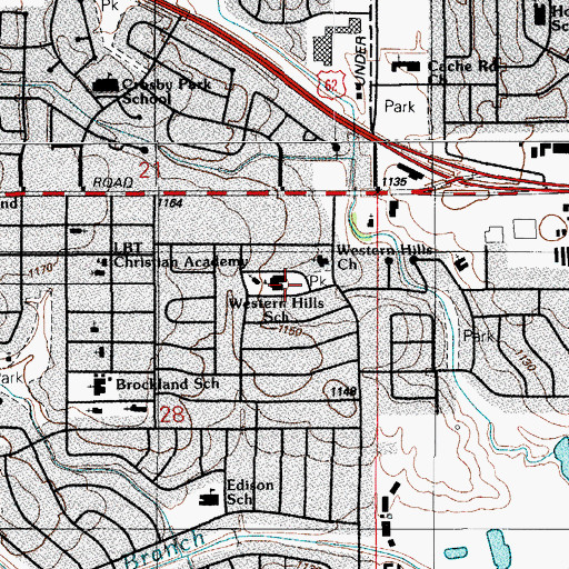 Topographic Map of Grace Fellowship Church, OK