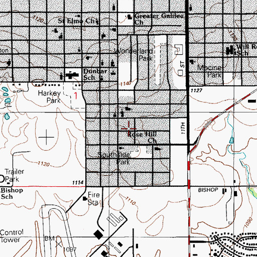 Topographic Map of Great Plains MCC, OK