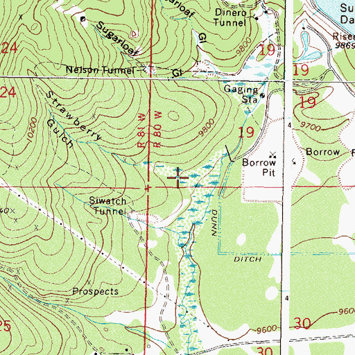 Topographic Map of Strawberry Gulch, CO