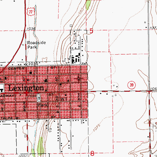 Topographic Map of Methodist Church, OK
