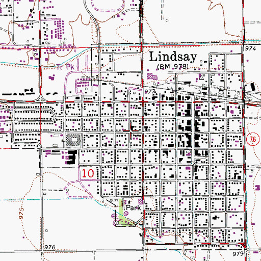 Topographic Map of Calvary Baptist Church, OK