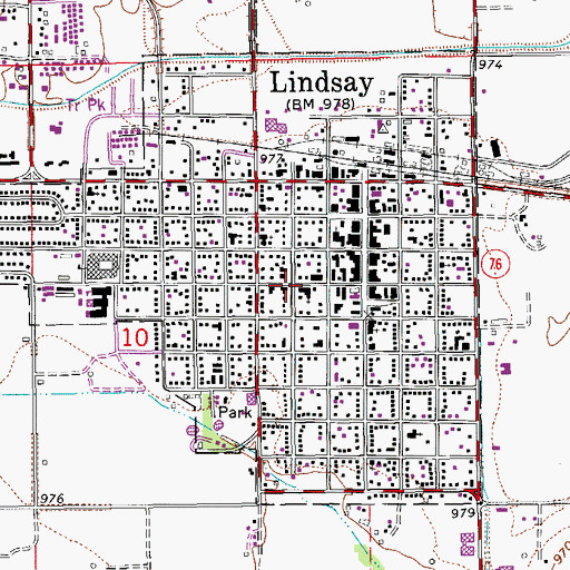 Topographic Map of First Baptist Church, OK