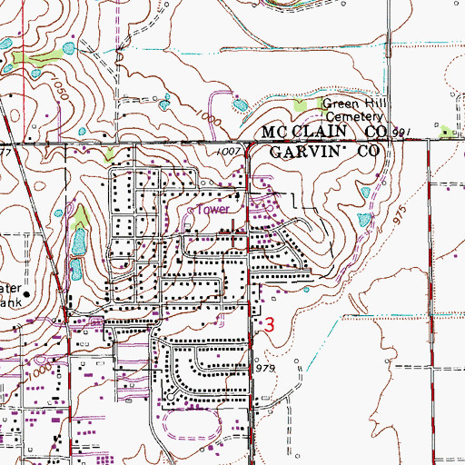 Topographic Map of Saint Michaels Episcopal Church, OK