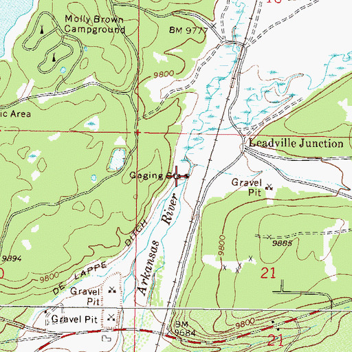 Topographic Map of East Fork Arkansas River, CO