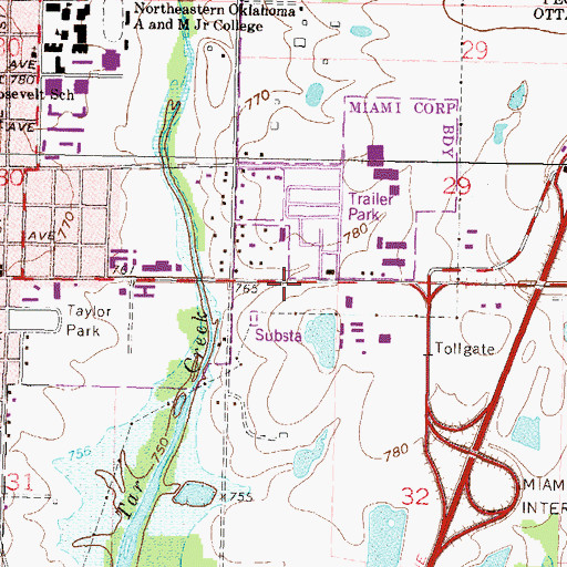 Topographic Map of First Assembly of God Church, OK