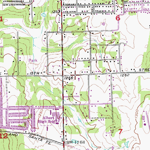 Topographic Map of Bresee Church of the Nazarene, OK